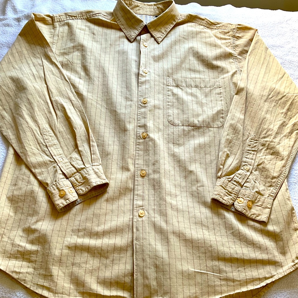 Button Down Long Sleeve Casual shirt - cotton size large - all for you